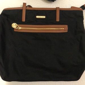Michael Kors Black and Brown Tote Bag